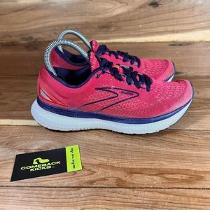 Brooks Glycerin 19 Red Navy 1203431B623 Running Shoes Sneakers Womens Size 8